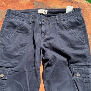 Hollister Navy Cargo Pants with Side Pockets. Sz9